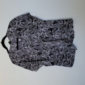 Worthington Office Petite large floral chiffon top